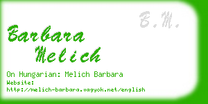 barbara melich business card